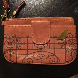 Fossil Pink Wristlet